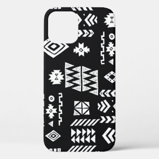 Funda Para iPhone 12 Geométrico tribal: fondo elegante y sin costuras.