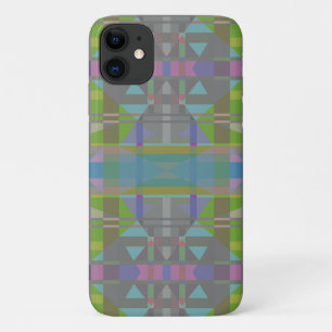 Funda Para iPhone 11 Geométrico verde azul púrpura