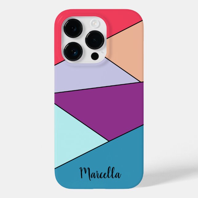 Funda De Case-Mate Para iPhone Geométrico vibrante personalizado (Reverso )