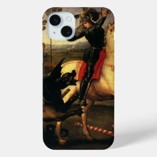 Funda Para iPhone 15 Mini George Fighting the Dragon por Raphael Sanzio