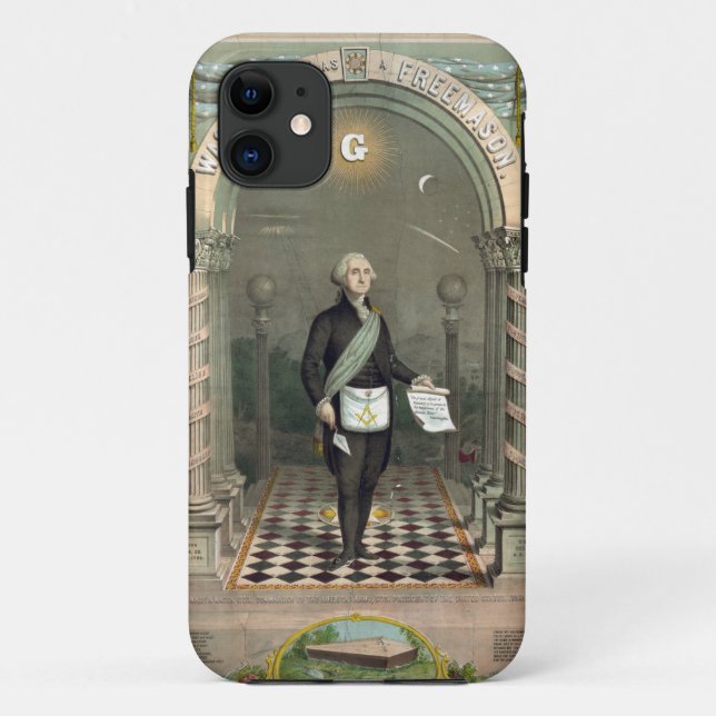 Funda De Case-Mate Para iPhone George Washington como masón (Reverso)