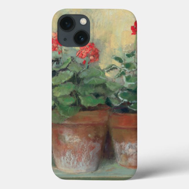 Funda De Case-Mate Para iPhone Geranios en ollas (Reverso)