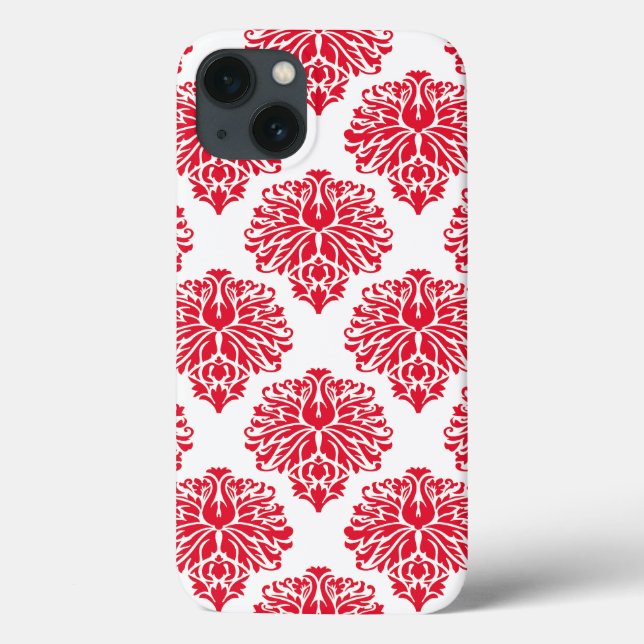Funda De Case-Mate Para iPhone Geranium Elegant Damask (Reverso)