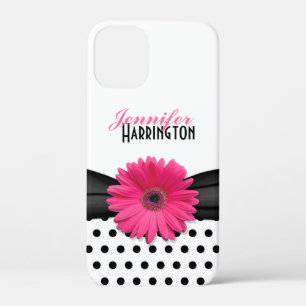 Gerber rosa Daisy Negro Polka Dot iPhone 6 funda