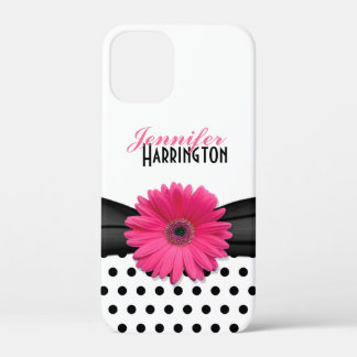 Gerber rosa Daisy Negro Polka Dot iPhone 6 funda