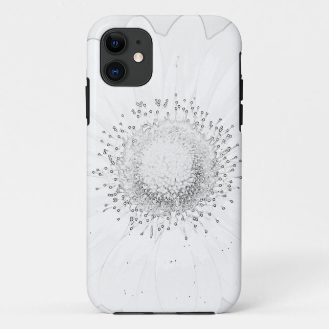 Funda De Case-Mate Para iPhone Gerbera BW (Reverso)