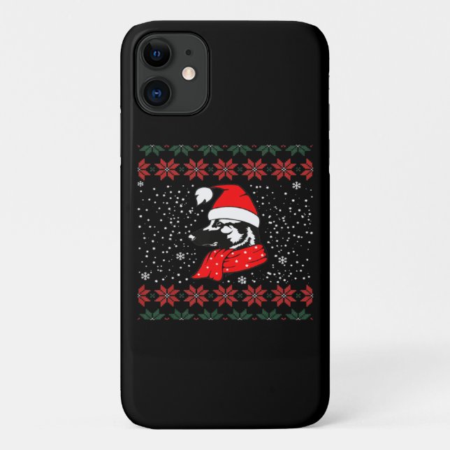 Funda De Case-Mate Para iPhone German Shepherd Dog Christmas (Reverso)