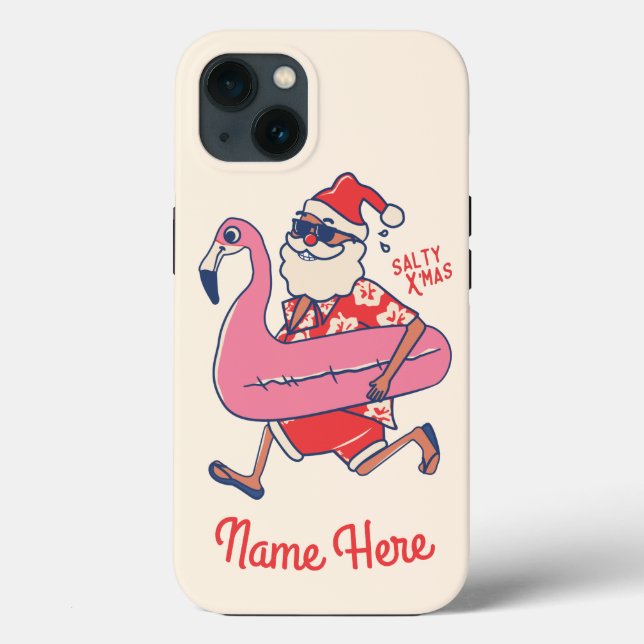 Funda De Case-Mate Para iPhone Getaways Navidades de Mele Kalikimaka Santa Flamin (Reverso )