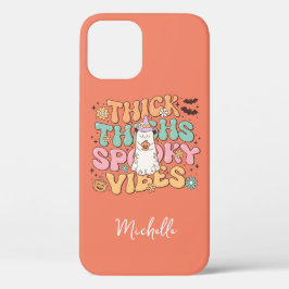 Funda Para iPhone 12 Ghost Retro Thick Thighy Vibes Spooky Personalizad