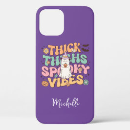 Funda Para iPhone 12 Ghost Retro Thick Thighy Vibes Spooky Personalizad