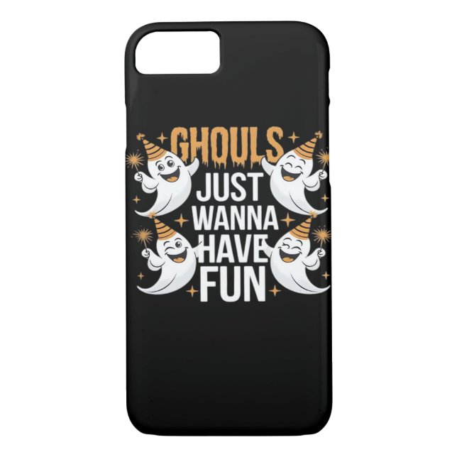 Funda De Case-Mate Para iPhone Ghouls Solo Quiere Divertirse Con Vibes De Otoño (Reverso)