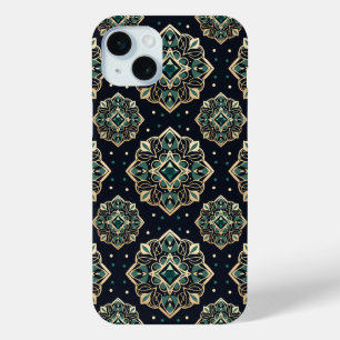 Funda Para iPhone 15 Mini Gilded Emerald Mandala