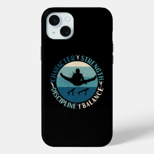 Funda Para iPhone 15 Mini Gimnasia masculina Carácter Fuerza Disciplina