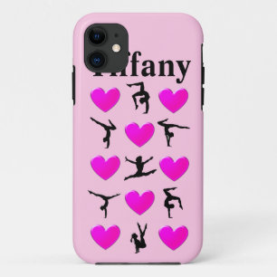 Funda Para iPhone 11 Gimnasia personalizada de corazón rosado iphone 6