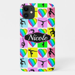 FUNDA PARA iPhone 11 GIMNASIA PERSONALIZADA LUMINOSA Y COLORIDA