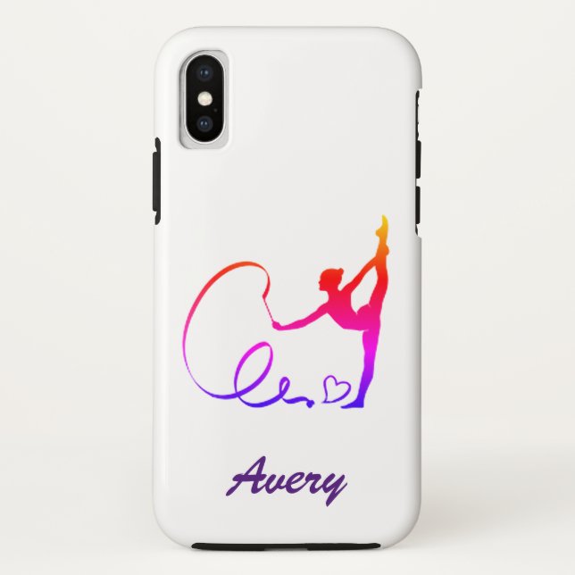Funda De Case-Mate Para iPhone Gimnasia rítmica arcoiris (Reverso)