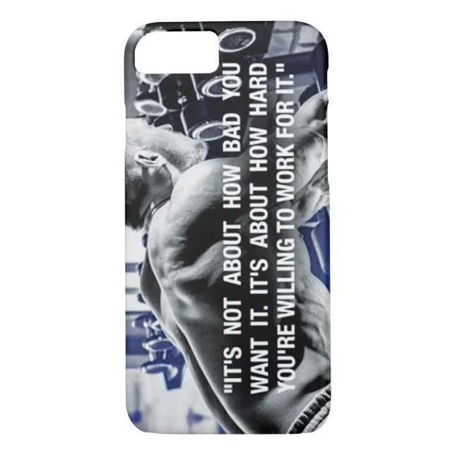 Funda De Case-Mate Para iPhone Gimnasio Motivador de Construcción de Cuerpo (Reverso)