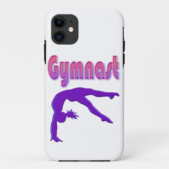 Funda De Case-Mate Para iPhone Gimnasta Poder Tumblando Metálico Púrpura (Reverso)
