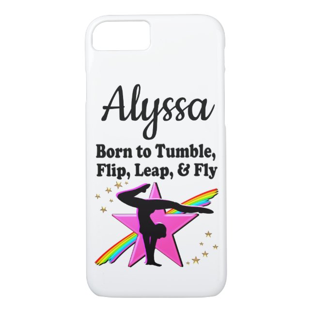 FUNDA DE Case-Mate PARA iPhone GIMNASTICIA NACIDA A TUMBLE (Reverso)