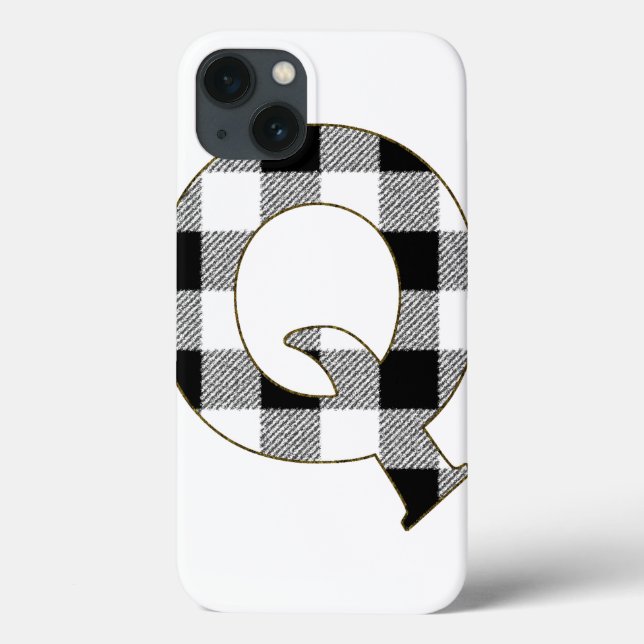 Funda De Case-Mate Para iPhone Gingham Check Q (Reverso)