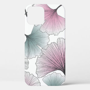 Funda Para iPhone 12 Gingko biloba dibujado a mano.