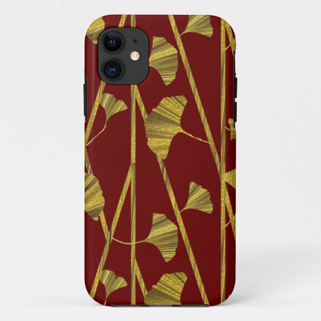 Funda De Case-Mate Para iPhone ginkgo del oro (Reverso)