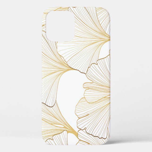 Funda De Case-Mate Para iPhone Ginkgo Gold: Lujoso acuerdo de hojas (Reverso )