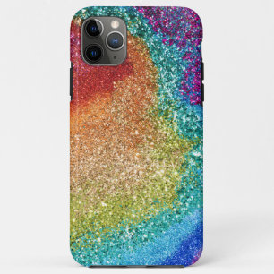 Funda Para iPhone 11 Pro Max Gira Purpurina arcoiris brillante
