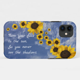 Funda Para iPhone 11 Gira tu cara al sol. Flores de sol y cielo