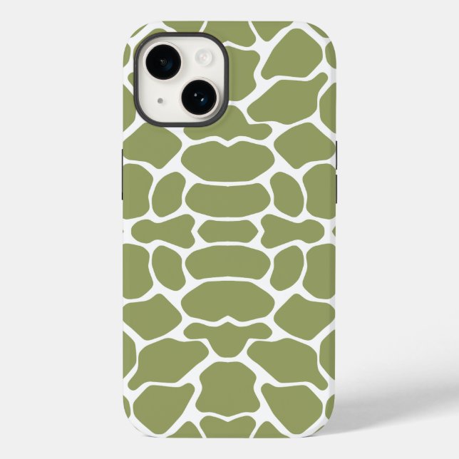 Funda De Case-Mate Para iPhone Girafa del Safari Verde (Reverso )
