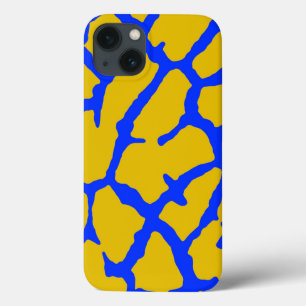 Funda Para iPhone 13 Giraffe Imprimir amarillo azul