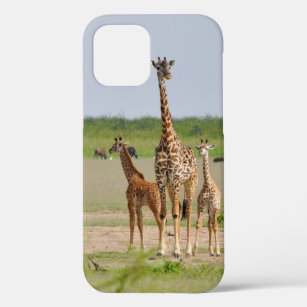 Funda Para iPhone 12 Giraffe Mamá y los niños