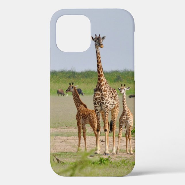 Funda De Case-Mate Para iPhone Giraffe Mamá y los niños (Reverso )
