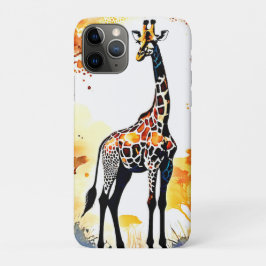 Funda Para iPhone 11 Pro Giraffe Savannah Art