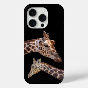 Funda Para iPhone 15 Pro Giraffe Wildlife Safari Black