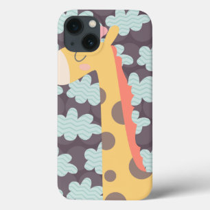 Funda Para iPhone 13 Giraffe y nubes