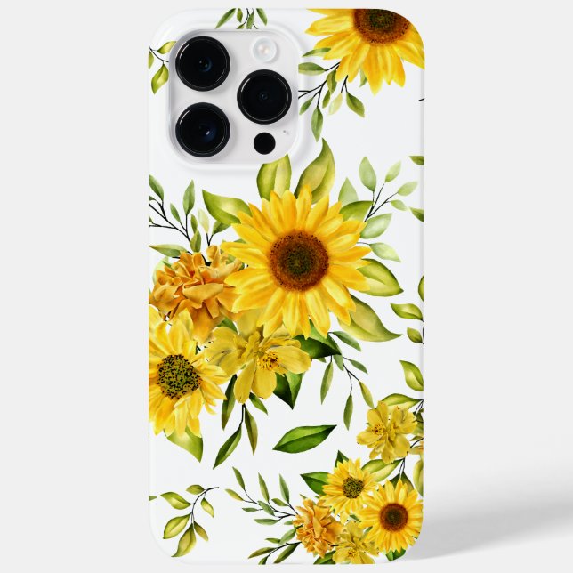 Funda De Case-Mate Para iPhone Girasol Acuarela 8 (Reverso)