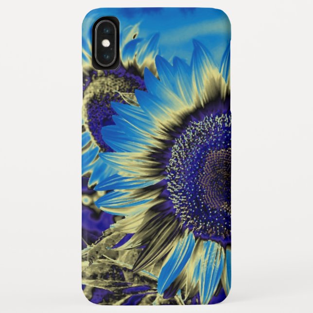 Funda De Case-Mate Para iPhone Girasol azul (Reverso)