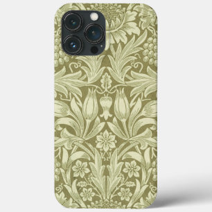 Funda Para iPhone 13 Pro Max Girasol de William Morris Vintage Damasco de Oliva