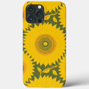 Funda Para iPhone 13 Pro Max Girasol - Diseño floral amarillo