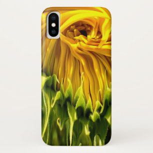 Funda Para iPhone X Girasol retro funky abstracto, geometría asustada 