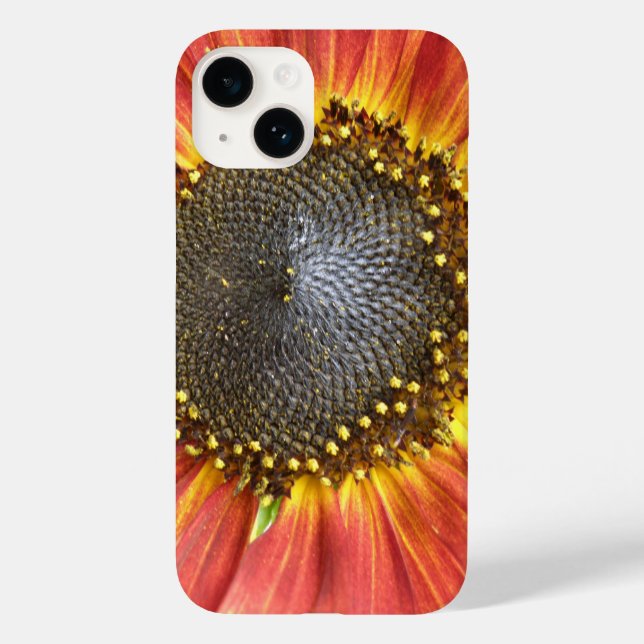 Funda De Case-Mate Para iPhone Girasol rojo y amarillo (Reverso )