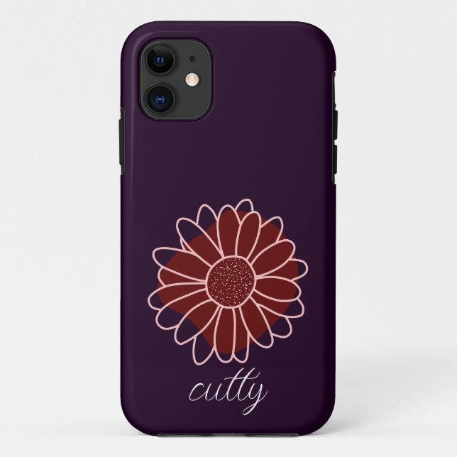 Funda De Case-Mate Para iPhone Girasol ruso contemporáneo (Reverso)