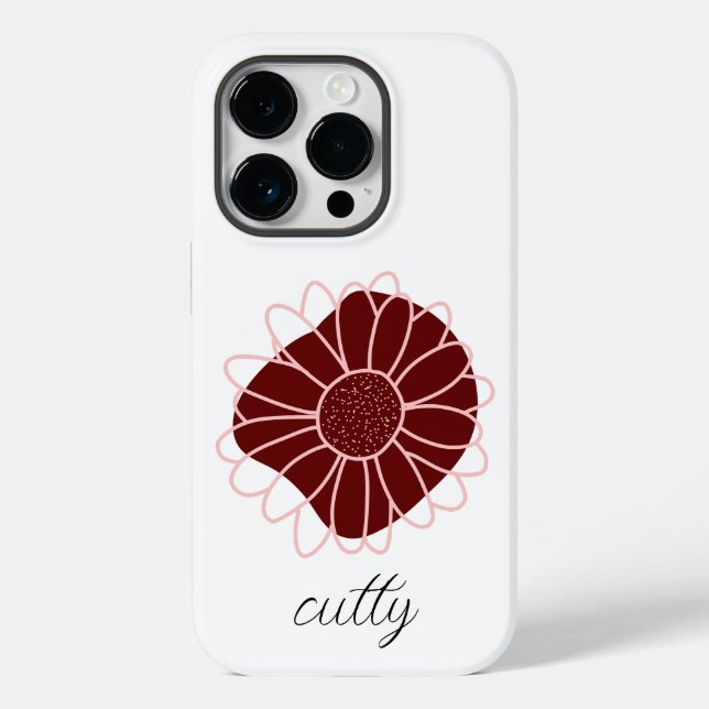 Funda De Case-Mate Para iPhone Girasol ruso contemporáneo (Reverso )