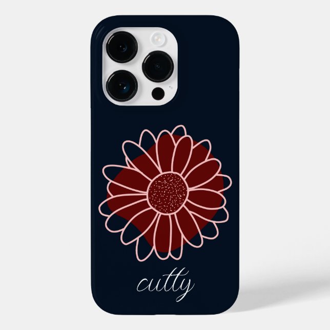 Funda De Case-Mate Para iPhone Girasol ruso contemporáneo (Reverso )