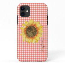 Girasol sobre Gingham 