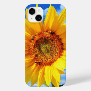 Funda Para iPhone 14 Plus De Case-Mate Girasol y abejas en el verano del cielo azul