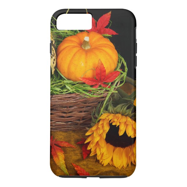 Funda De Case-Mate Para iPhone Girasoles de la cosecha de la caída (Reverso)