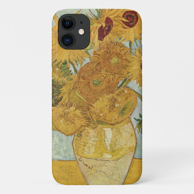 Funda De Case-Mate Para iPhone Girasoles de Van Gogh (Reverso)