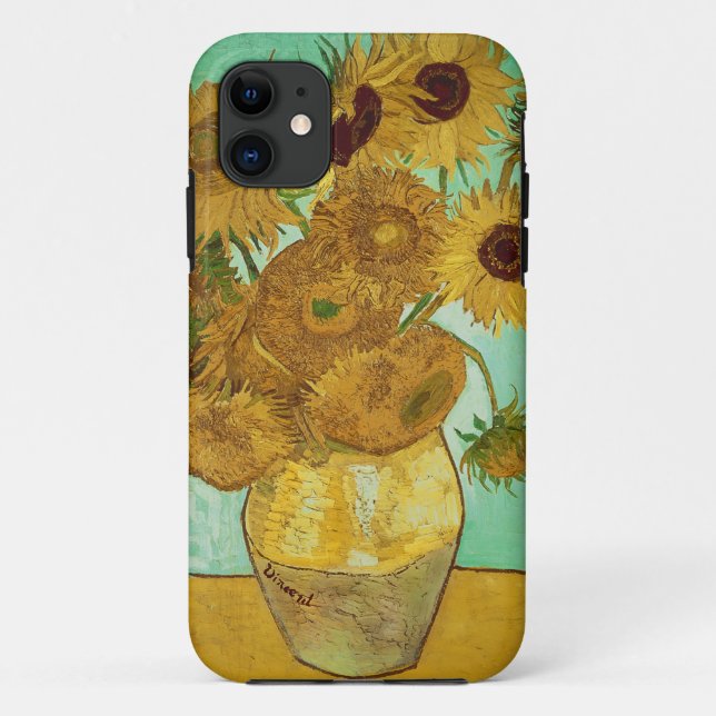Funda De Case-Mate Para iPhone Girasoles de Vincent van Gogh el |, 1888 (Reverso)